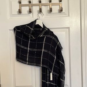 NWT Ann Taylor navy blue scarf with sequins